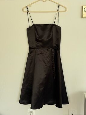 GoJane Vintage Y2K Black Satin Spaghetti Strap Mini Dress - Size Sm